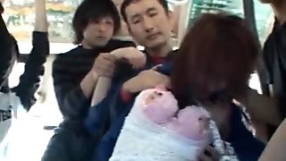 Akari Hoshino Hot gangbang sex part5