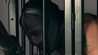 BDSM XXX Caged subs are humiliated before being taught