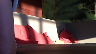 Plugged ass in sauna Hintern mit Rosebut in Ruheraum