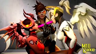Overwatch Mercy Lesbian Futa english