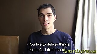 Teenage latino sucks cock