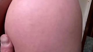 A real black haired whore Irina strips and sucks a cock for money