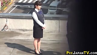 Asian pee soaks panties