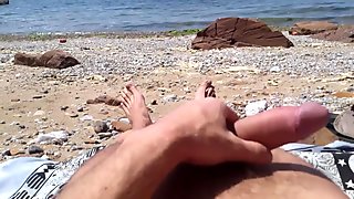 handjob on beach