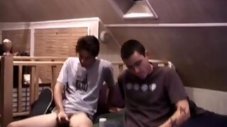 Amateur skater punks jack off and jizz on glass table