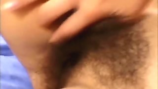 Sperm on well-fucked hairy cunt