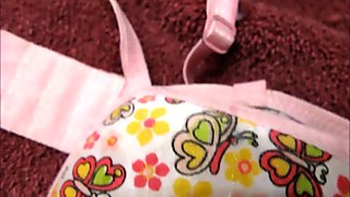 Cum on Little Butterfly Bra