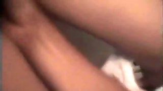 Aroused Asian babe sucks on the sausage