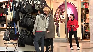 Skinny granny is picked up for play