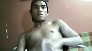 Malay teen jerking on webcam