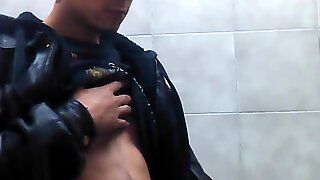 Twink Bathroom jerk off (cum)