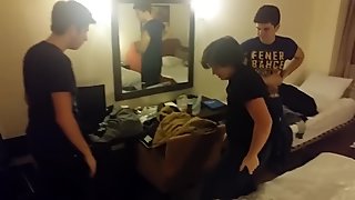 3 Teen Boys Having Fun With Clothes On