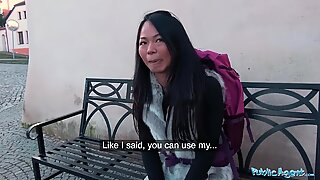 Public Agent Stranded Thai Facialised by Stranger