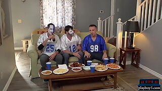 wifey humps one of his finest friends during a football game