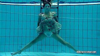 Lucy Gurchenko Russian hairy babe in the pool naked