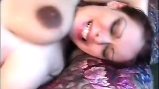 Husband eats pregnant wife's pussy before they fuck on bed