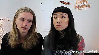 Wild Tattooed inexperienced duo in xxx Action