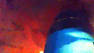 Anally fucking a HUGE water bottle